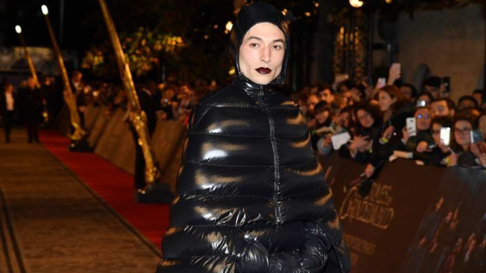 Ezra miller discount in moncler